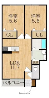 UNISSON百楽園I【1階】の間取り