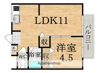 阪手荘北棟【2階】の間取り