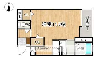 カーサ アリエッタ【103号室】の間取り