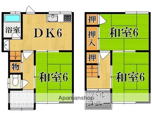 奈良県生駒郡斑鳩町龍田3丁目【一戸建】の間取り