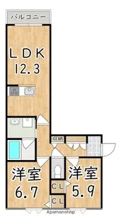 シャーメゾン ウイル【1階】の間取り