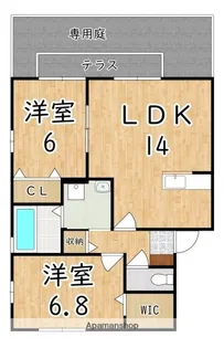 リビングタウン高山台B【1階】の間取り