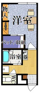 レオパレスAKI【207号室】の間取り