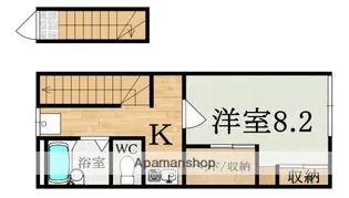 レオパレスクリオネ【2階】の間取り