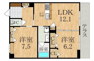 きたまちスクエア【1階】の間取り