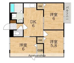 プレミール加茂A【2階】の間取り