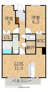 木津南パークサイドヴィレッヂ【2階】の間取り