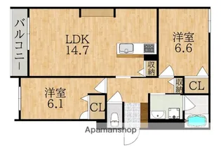 シャーメゾン グリナージュ【1階】の間取り