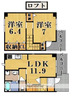 クアトロ ヴィータ【1階】の間取り