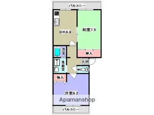 TO U 大安寺【3階】の間取り