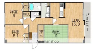 ローレルスクエア登美ヶ丘I期9番館【2階】の間取り
