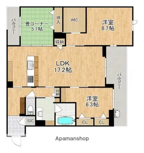 シャトードール プレミア【2階】の間取り
