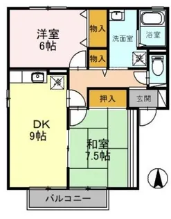 セジュールこもがわ【2階】の間取り
