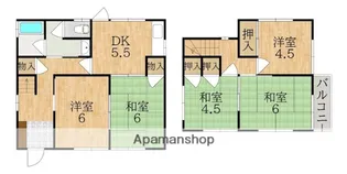 奈良県奈良市学園朝日元町2丁目【一戸建】の間取り