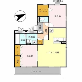 リビングタウン南生駒 A棟【3階】の間取り