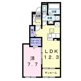 プリュニエ キャトル【1階】の間取り