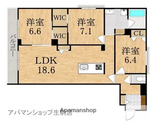 シャーメゾンフゥ【3階】の間取り