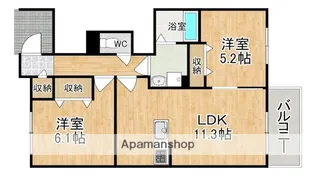 メゾン・ド・クレール【1階】の間取り