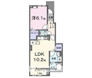カーサ セレノ【1階】の間取り