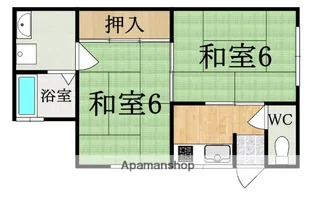 西田ハイツ【1階】の間取り