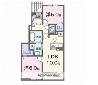 ハイツ大和【1階】の間取り