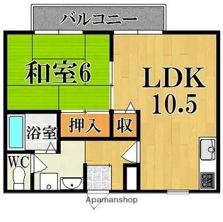 ビーラインますみや【2階】の間取り