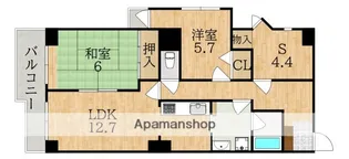 フォルムあやめ池【2階】の間取り