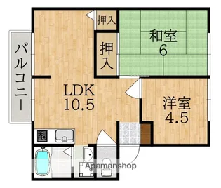フローラ東坂【2階】の間取り