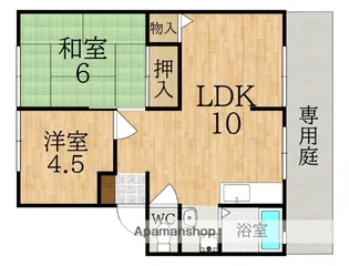 フローラ東坂【2階】の間取り