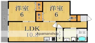 サンシャイン西大寺【6階】の間取り