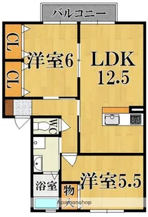 セゾン西の京【2階】の間取り