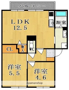アスティオン飛鳥【1階】の間取り