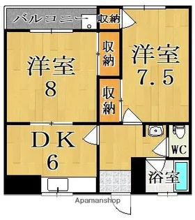 ハイツ平沼【2階】の間取り