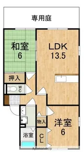 グリーンヴィレッジあい B棟【1階】の間取り