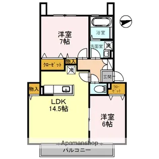 リーベンハイム桂木【2階】の間取り