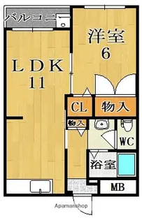 サンハイツ新大宮【2階】の間取り