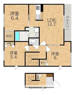 アズールB【2階】の間取り