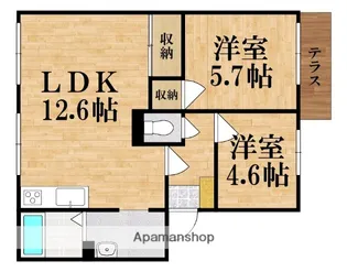 ハイツ池田A棟【1階】の間取り