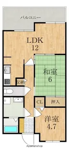 天理二階堂パーク・ホームズ【6階】の間取り