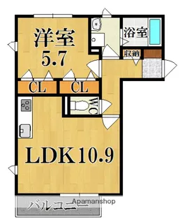 シャーメゾン中山A棟【2階】の間取り