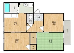 パストラル【1階】の間取り