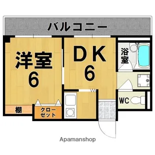 パストラル生駒【2階】の間取り
