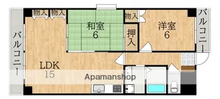ベルデ帝塚山【2階】の間取り