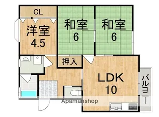竜田マンション【2階】の間取り