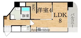 OMマンション東生駒【9階】の間取り