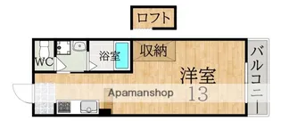 メゾンフェミニ富雄【1階】の間取り