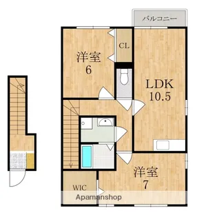 ハイツメビウス B棟【2階】の間取り