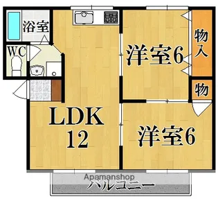 コーポ宝来Ⅱ【2階】の間取り