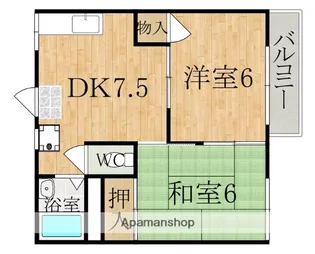 乙木ハイツC棟【2階】の間取り