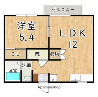 ドミール花園【1階】の間取り